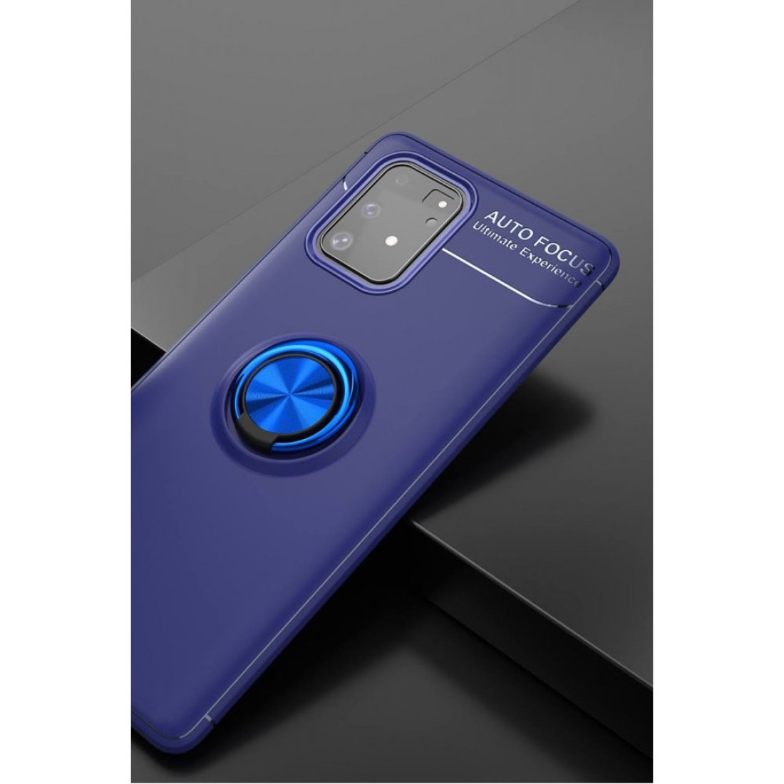  Samsung Galaxy A91 / S10 Lite Kılıf Range Yüzüklü Silikon - Mavi