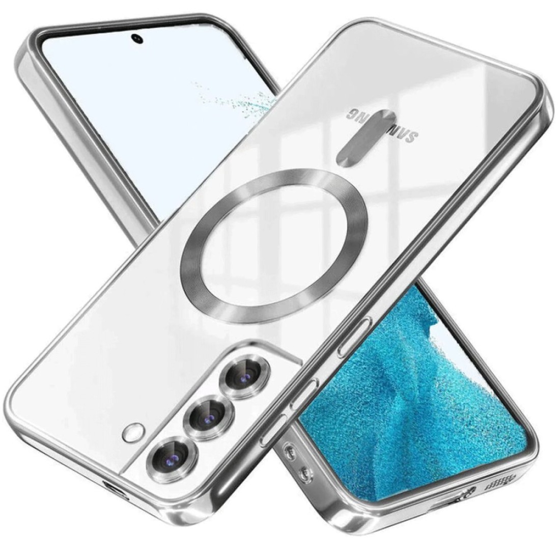  Samsung Galaxy S22 Kılıf Kross Magneticsafe Kapak - Titan Gri