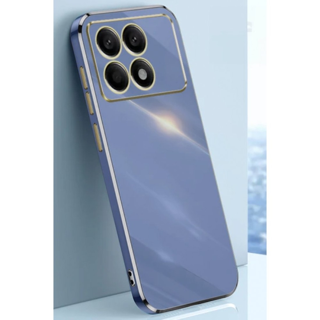 Xiaomi Poco X6 Pro Kılıf Volet Silikon - Mavi Xiaomi Poco X6 Pro Kılıf Volet Silikon - Mavi