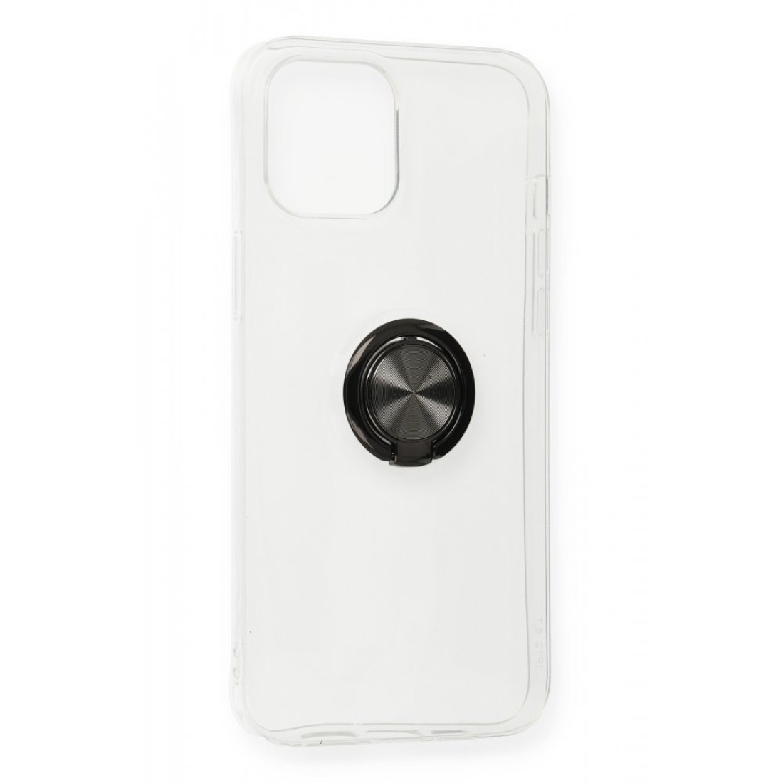 iPhone 12 Mini Kılıf Gros Yüzüklü Silikon - Siyah iPhone 12 Mini Kılıf Gros Yüzüklü Silikon - Siyah
