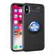 iPhone XS Kılıf Range Yüzüklü Silikon - Siyah-Mavi