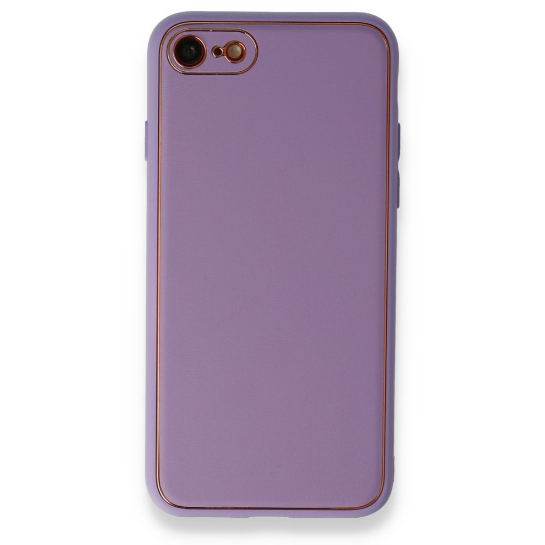 iPhone SE 2020 Kılıf Coco Deri Silikon Kapak - Lila