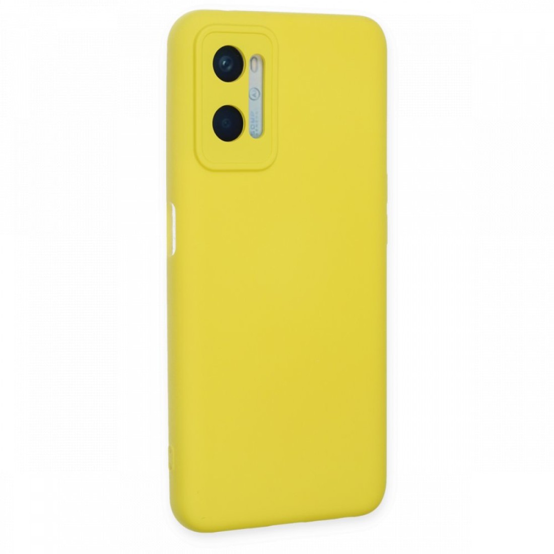 Oppo A96 Kılıf Nano içi Kadife Silikon - Sarı Oppo A96 Kılıf Nano içi Kadife Silikon - Sarı