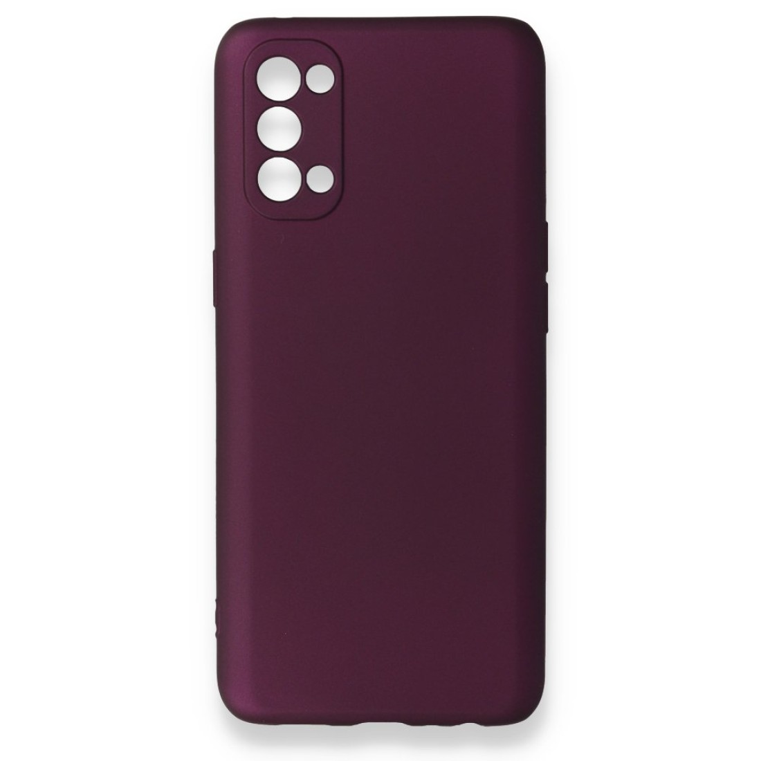  Oppo Reno 4 Kılıf First Silikon - Mürdüm