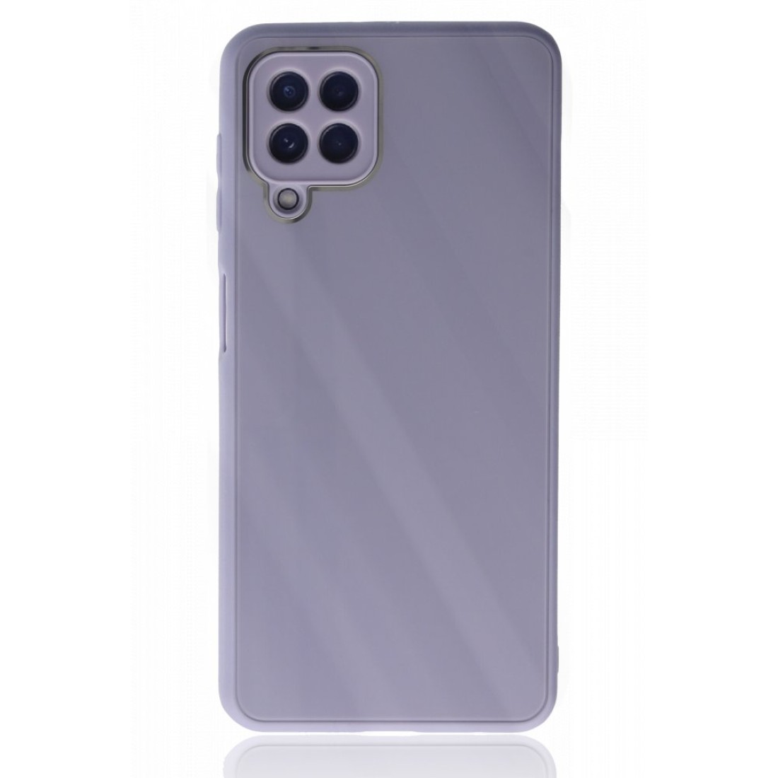  Samsung Galaxy A22 Kılıf Glass Kapak - Lila