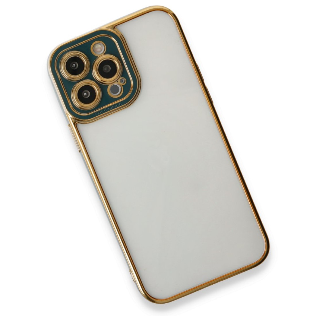  iPhone 14 Pro Kılıf Liva Lens Silikon - Yeşil