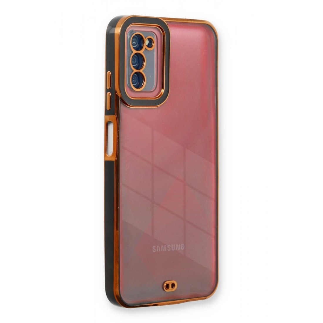  Samsung Galaxy A03S Kılıf Liva Lens Silikon - Siyah