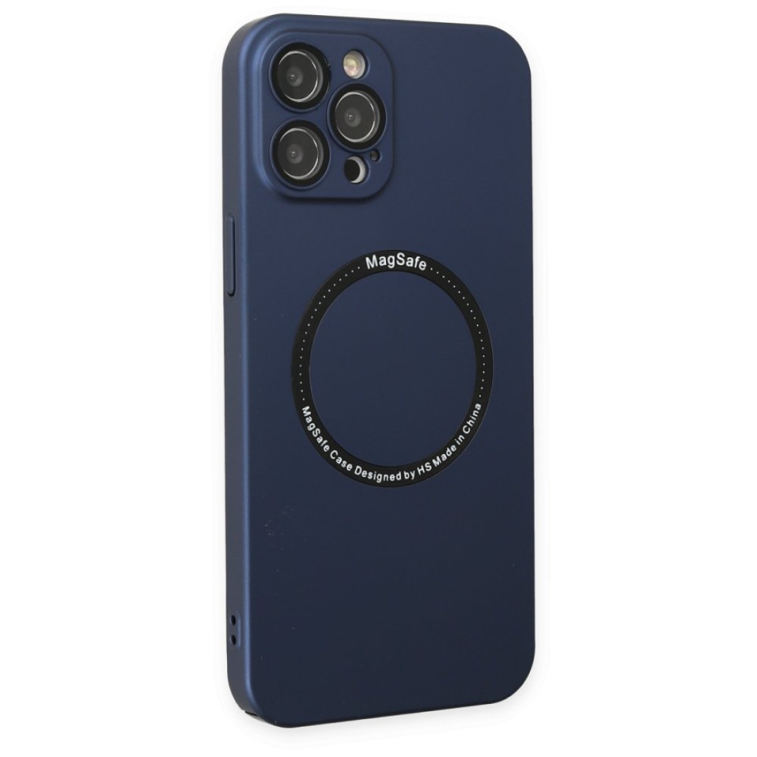  iPhone 12 Pro Kılıf Jack Magneticsafe Lens Silikon - Lacivert