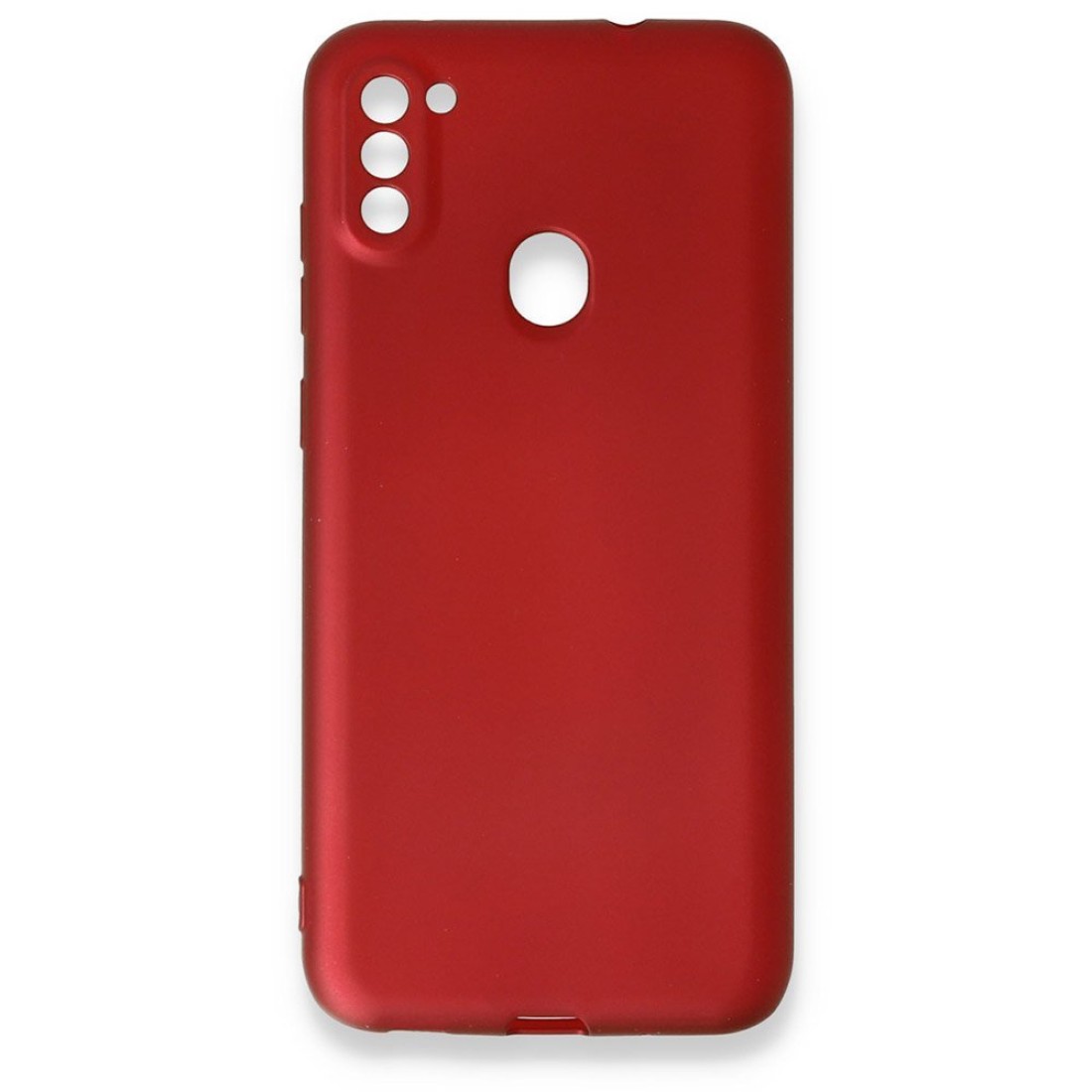  Samsung Galaxy M11 Kılıf First Silikon - Bordo