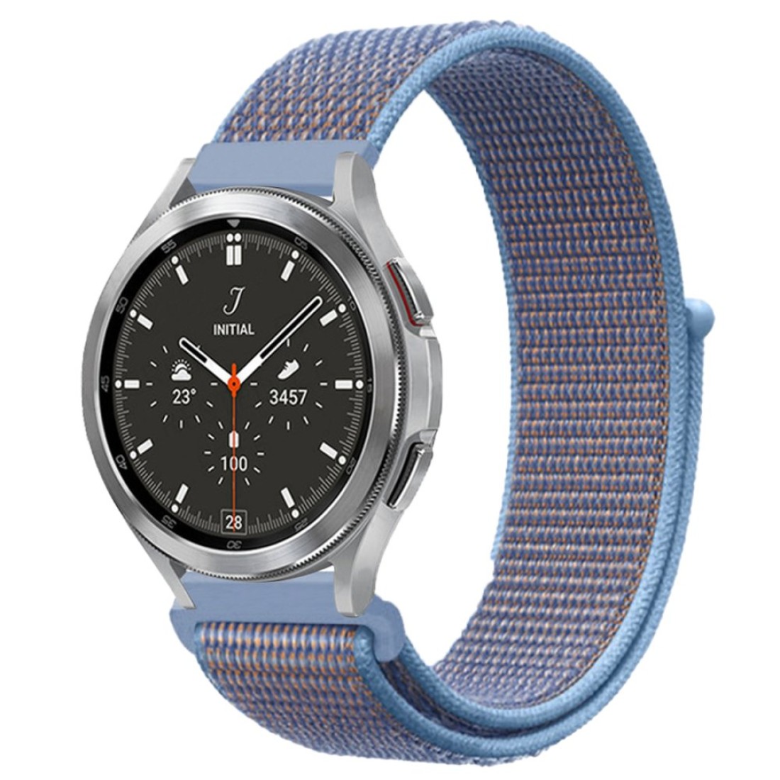  GT4 46mm 22mm Hasırlı Cırtcırtlı Kordon - Mavi