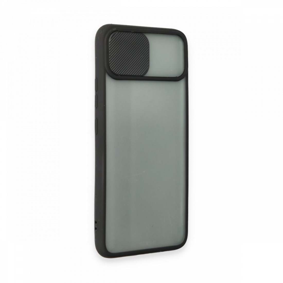  Realme C11 Kılıf Palm Buzlu Kamera Sürgülü Silikon - Siyah