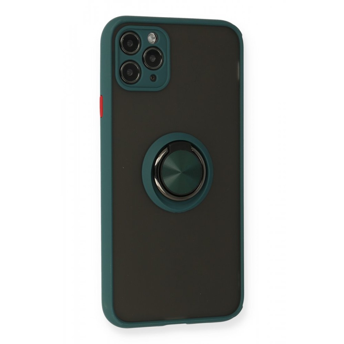 iPhone 11 Pro Kılıf Montreal Yüzüklü Silikon Kapak - Yeşil iPhone 11 Pro Kılıf Montreal Yüzüklü Silikon Kapak - Yeşil