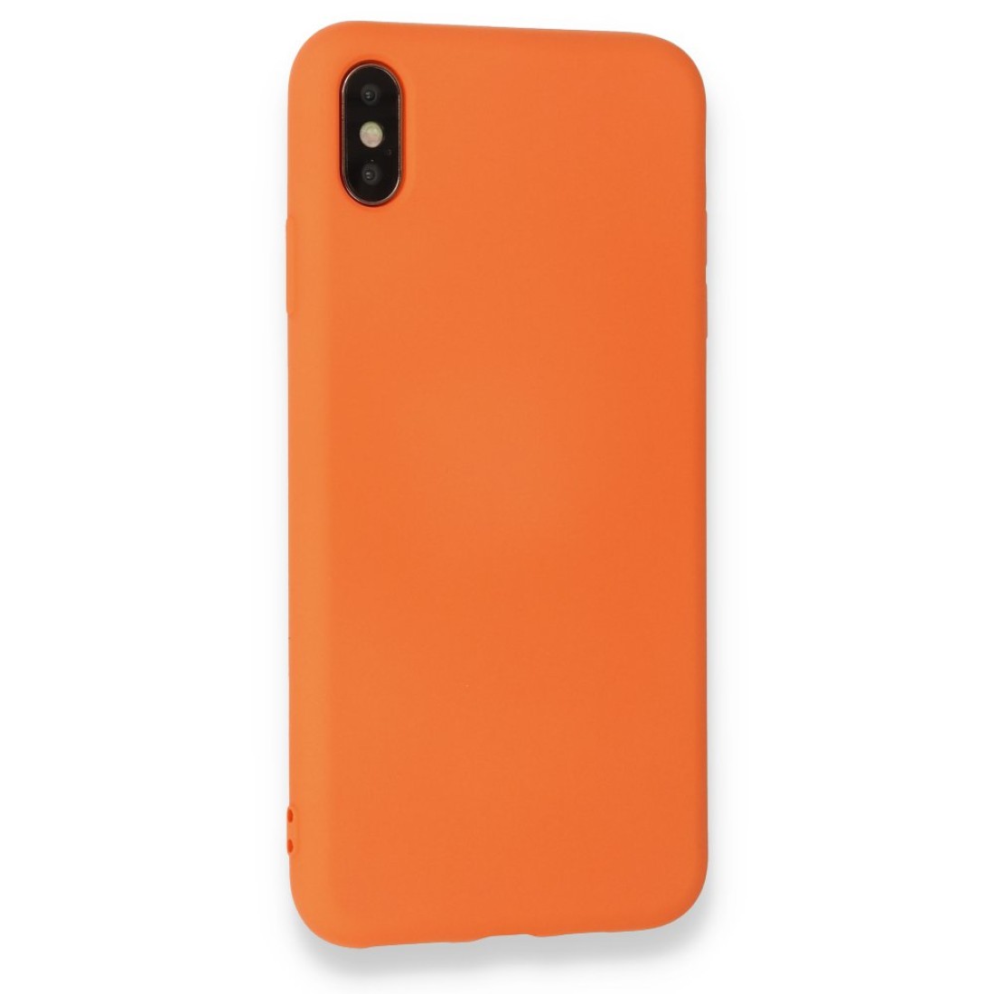  iPhone XS Kılıf Nano içi Kadife Silikon - Turuncu