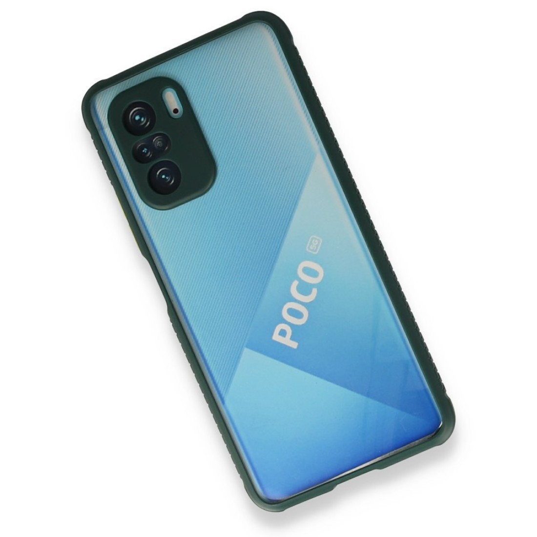  Xiaomi Redmi K40 Kılıf Miami Şeffaf Silikon - Koyu Yeşil
