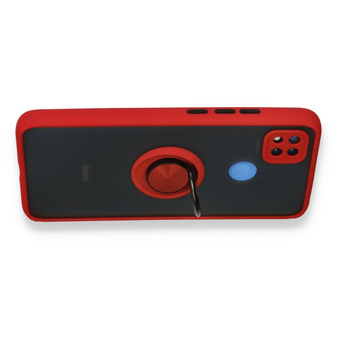  Xiaomi Redmi 9C Kılıf Montreal Yüzüklü Silikon Kapak - Kırmızı