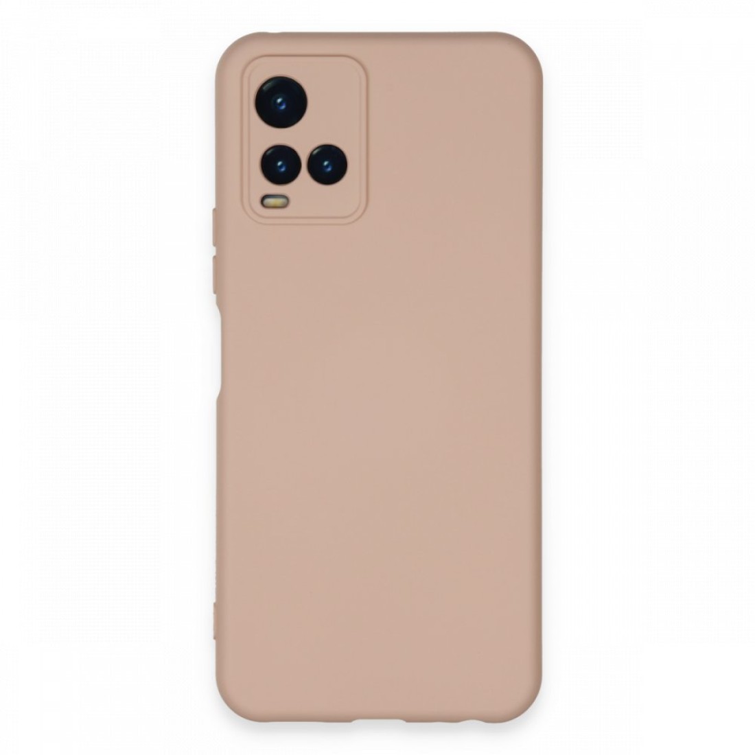  Vivo Y21S Kılıf Nano içi Kadife Silikon - Pudra