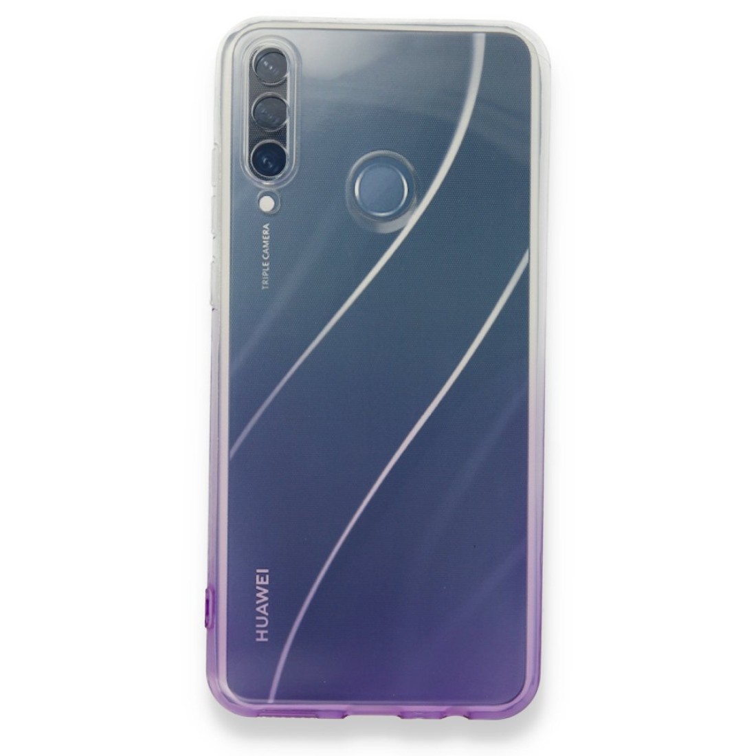  Huawei Y6P Kılıf Lüx Çift Renkli Silikon - Mor