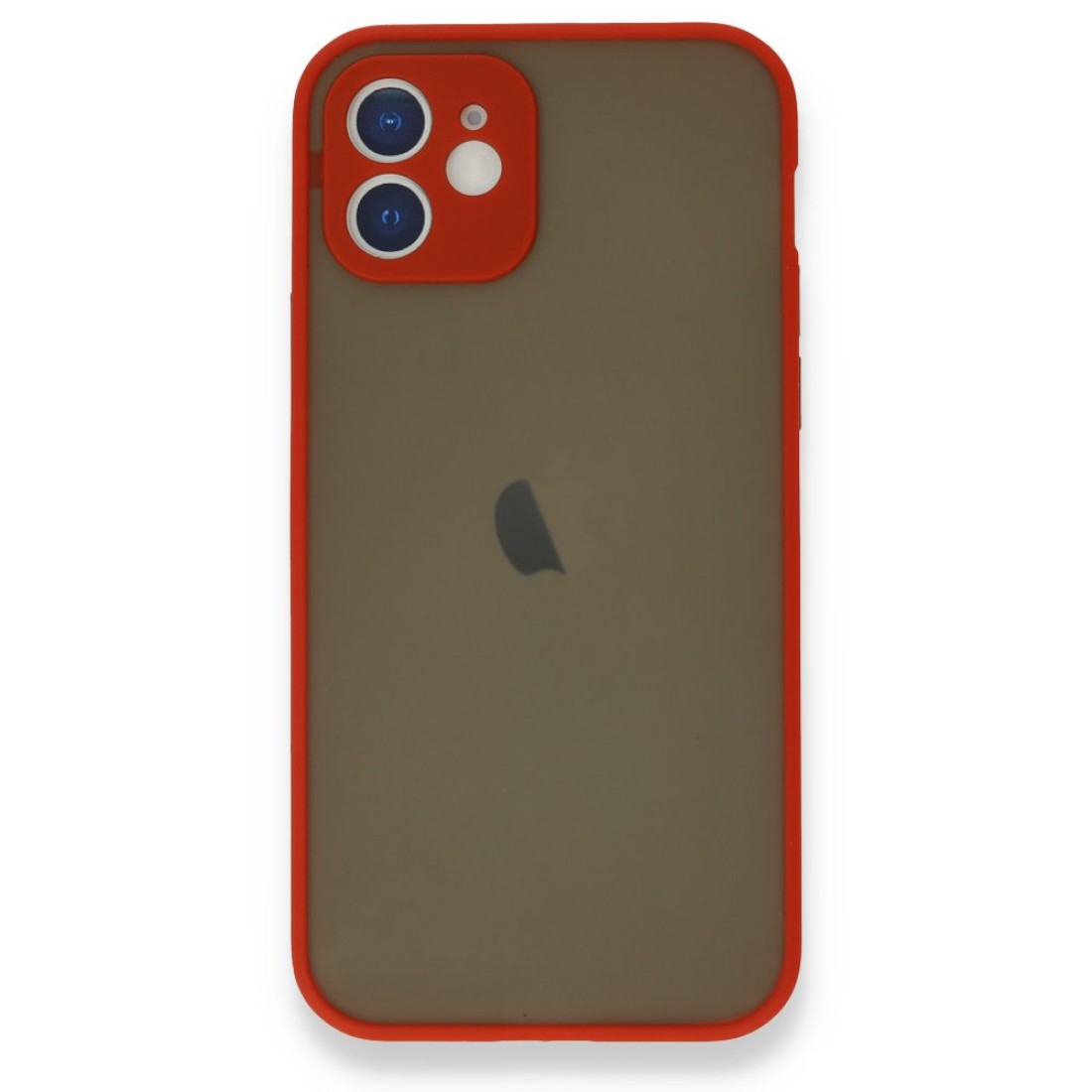  iPhone 12 Mini Kılıf Montreal Silikon Kapak - Kırmızı