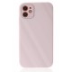 iPhone 12 Kılıf Glass Kapak - Pembe iPhone 12 Kılıf Glass Kapak - Pembe