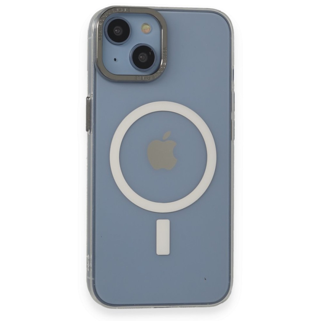  iPhone 13 Kılıf Anka PC Magneticsafe Sert Metal Kapak - Şeffaf