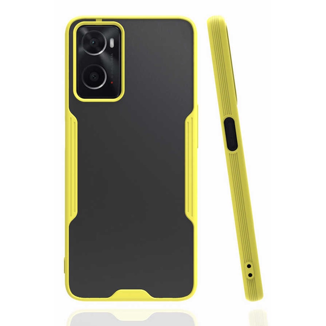  Oppo A96 Kılıf Platin Silikon - Sarı