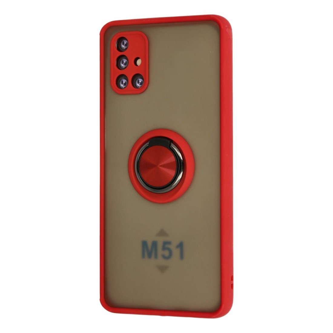 Samsung Galaxy M51 Kılıf Montreal Yüzüklü Silikon Kapak - Kırmızı Samsung Galaxy M51 Kılıf Montreal Yüzüklü Silikon Kapak - Kırmızı