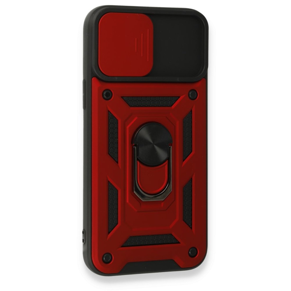 iPhone 15 Pro Max Kılıf Pars Lens Yüzüklü Silikon - Kırmızı iPhone 15 Pro Max Kılıf Pars Lens Yüzüklü Silikon - Kırmızı
