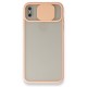 iPhone XS Max Kılıf Palm Buzlu Kamera Sürgülü Silikon - Pembe iPhone XS Max Kılıf Palm Buzlu Kamera Sürgülü Silikon - Pembe