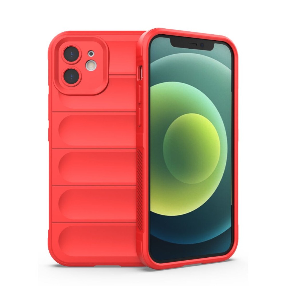  iPhone 12 Kılıf Optimum Silikon - Kırmızı