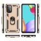  Samsung Galaxy A52 Kılıf Sofya Yüzüklü Silikon Kapak - Gold