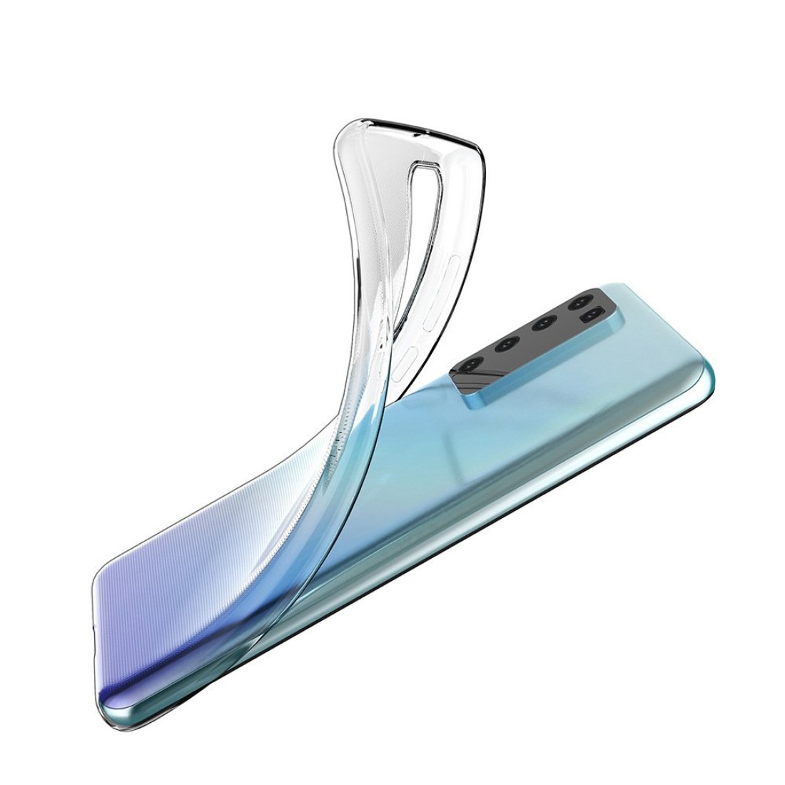  Huawei P40 Kılıf Lüx Şeffaf Silikon - Şeffaf