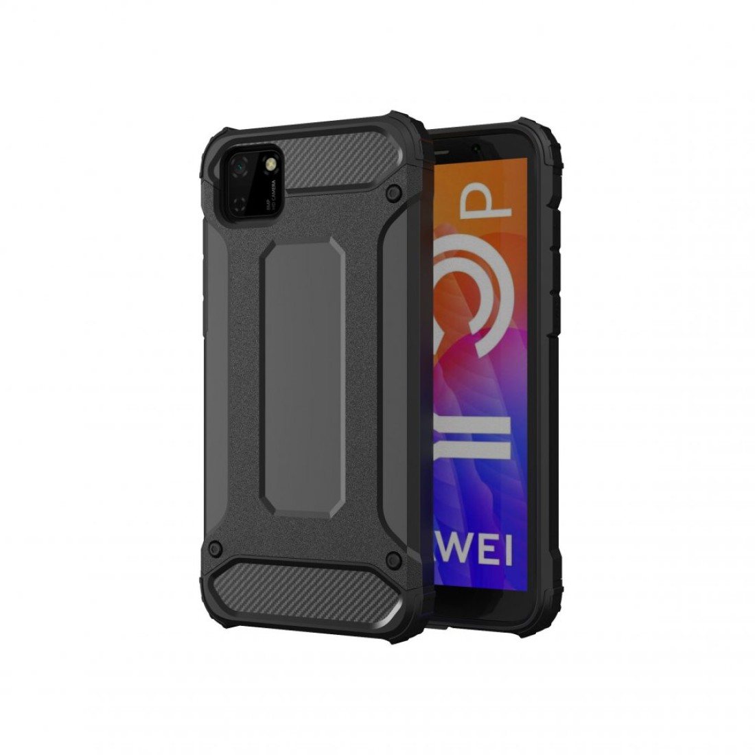  Huawei Y5P Kılıf Tank Silikon Kapak - Siyah