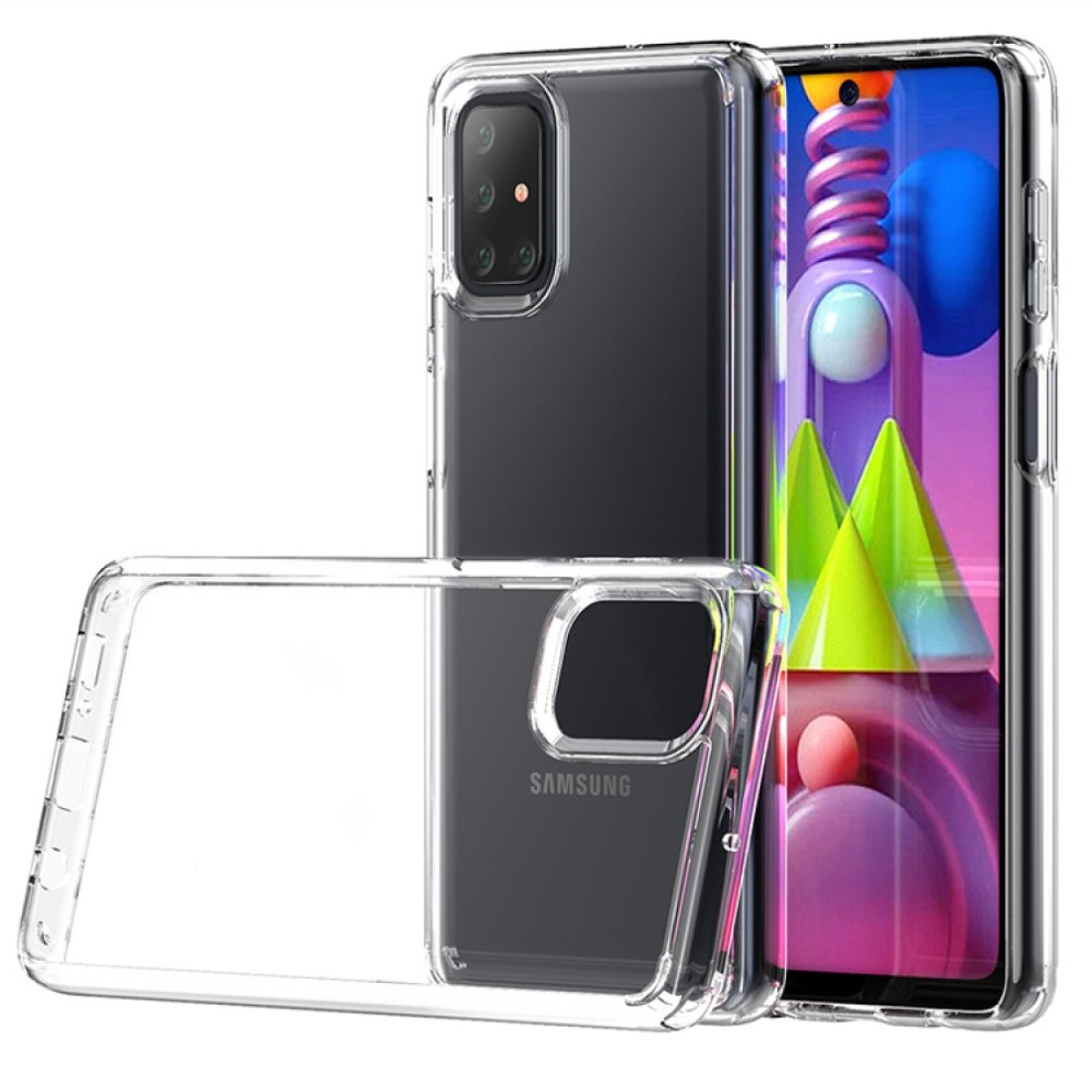  Samsung Galaxy M51 Kılıf Lüx Şeffaf Silikon