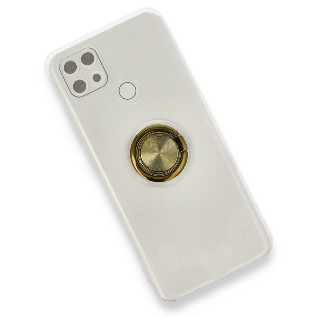 Oppo A15S Kılıf Gros Yüzüklü Silikon - Gold Oppo A15S Kılıf Gros Yüzüklü Silikon - Gold