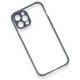  iPhone 12 Pro Kılıf Miami Şeffaf Silikon - Gri