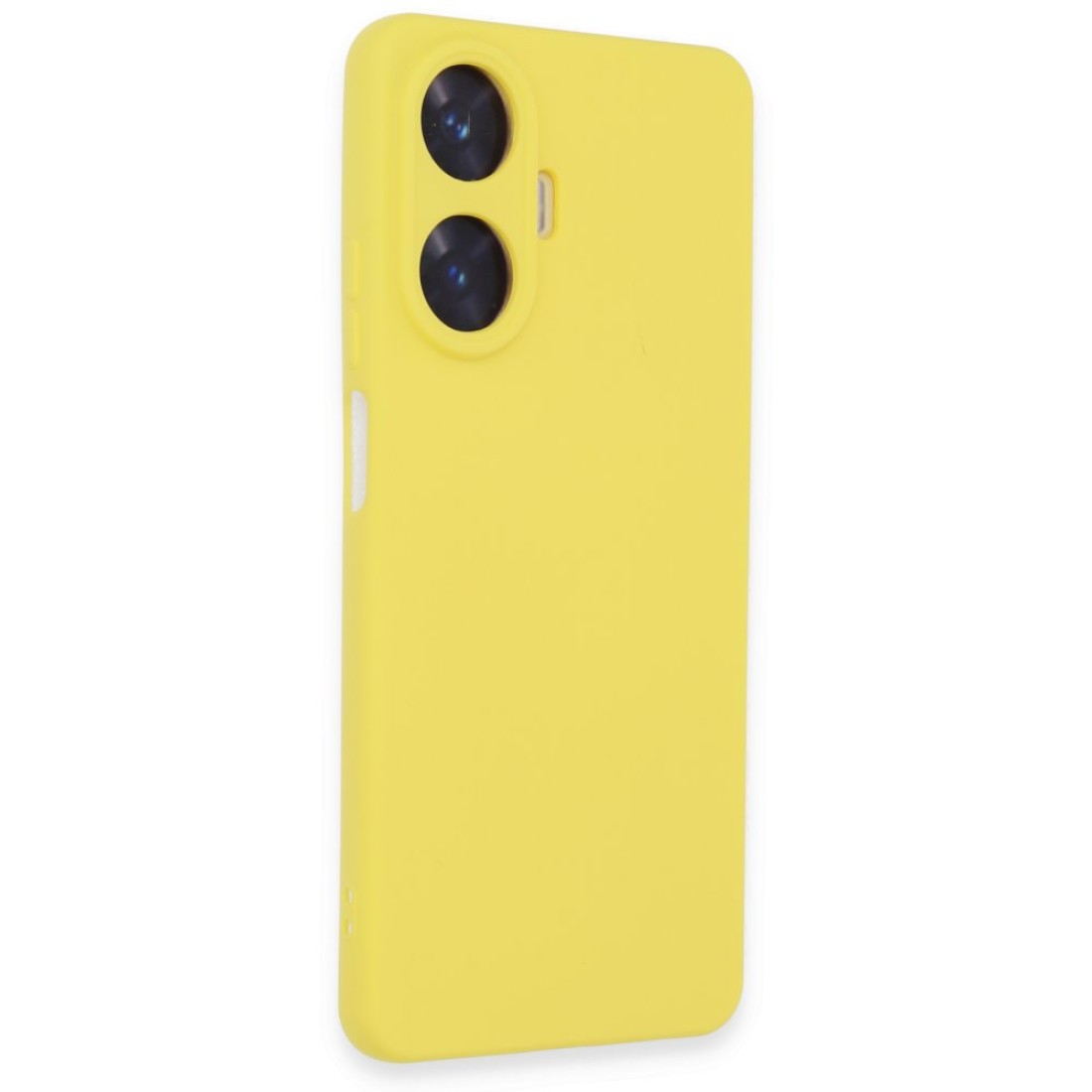  Realme C55 Kılıf Nano içi Kadife Silikon - Sarı