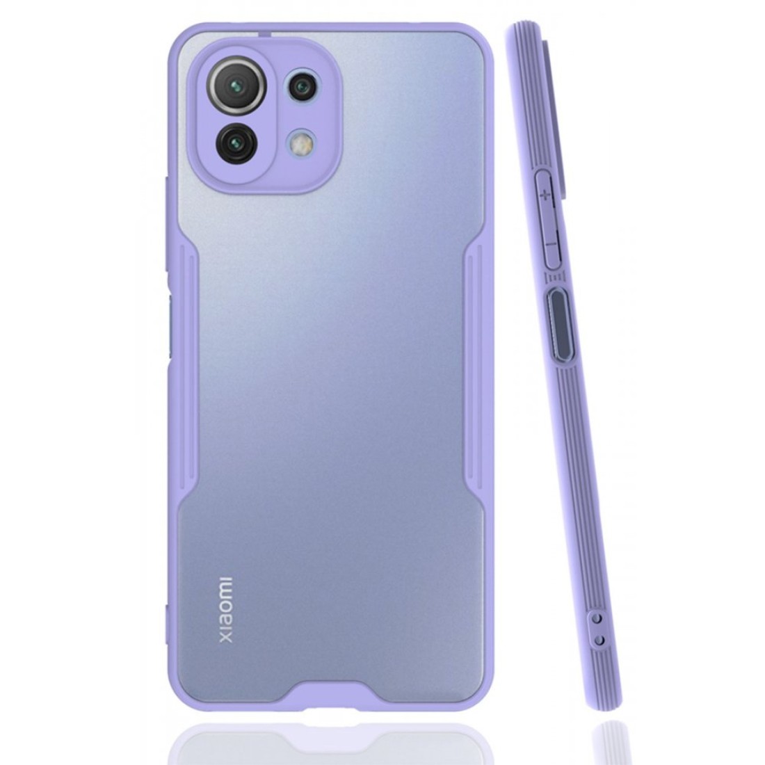  Xiaomi Mİ 11 Lite Kılıf Platin Silikon - Lila