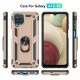  Samsung Galaxy A12 Kılıf Sofya Yüzüklü Silikon Kapak - Gold
