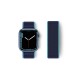  Apple Watch 38mm Hasırlı Cırtcırtlı Kordon - Mavi-Lacivert