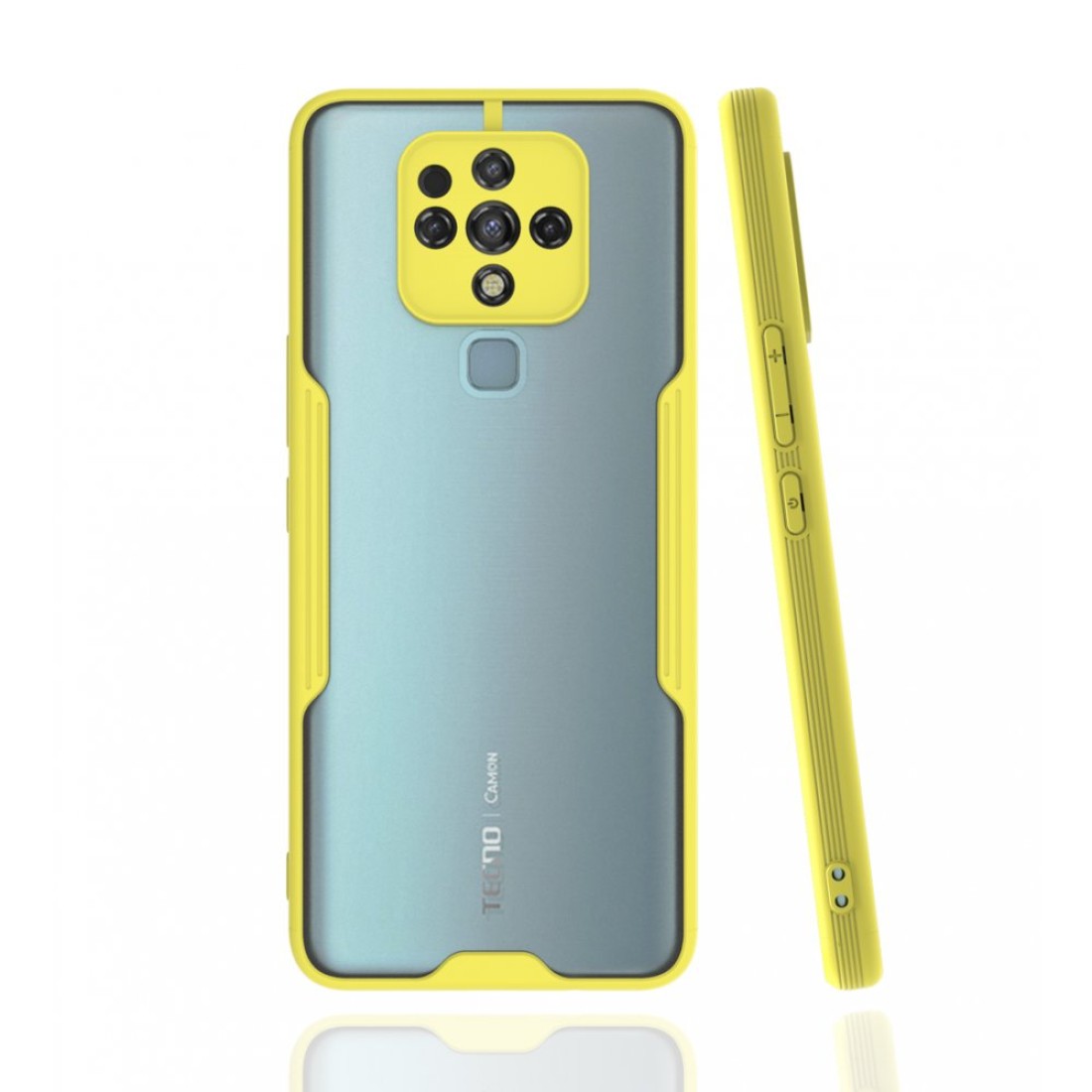  Tecno Camon 16 Kılıf Platin Silikon - Sarı