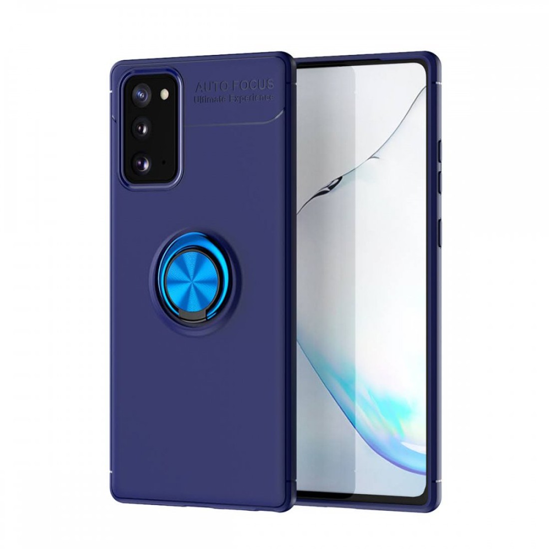  Samsung Galaxy Note 20 Kılıf Range Yüzüklü Silikon - Mavi