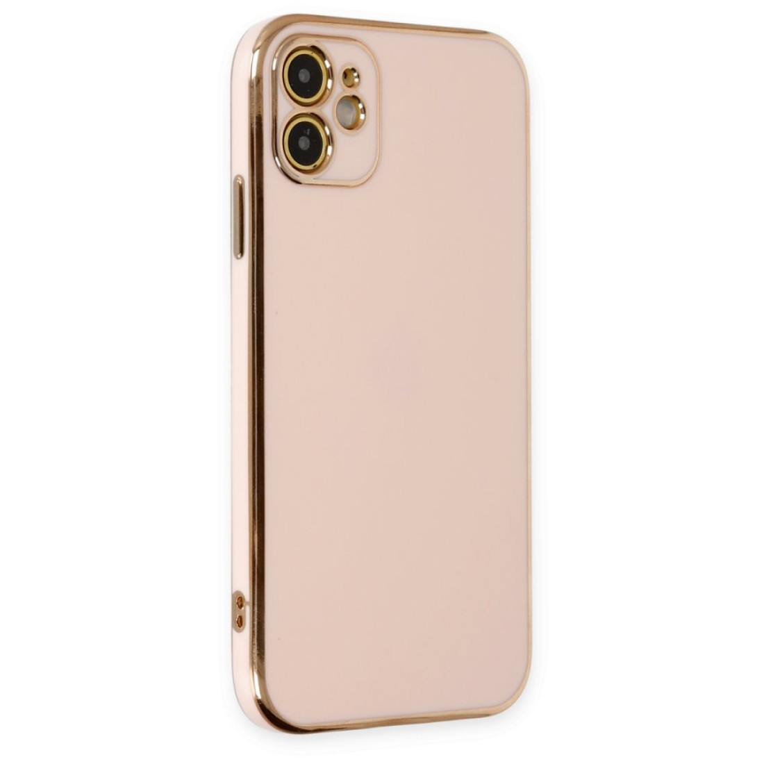  iPhone 12 Kılıf Volet Silikon - Pembe