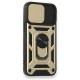iPhone 12 Mini Kılıf Pars Lens Yüzüklü Silikon - Gold iPhone 12 Mini Kılıf Pars Lens Yüzüklü Silikon - Gold