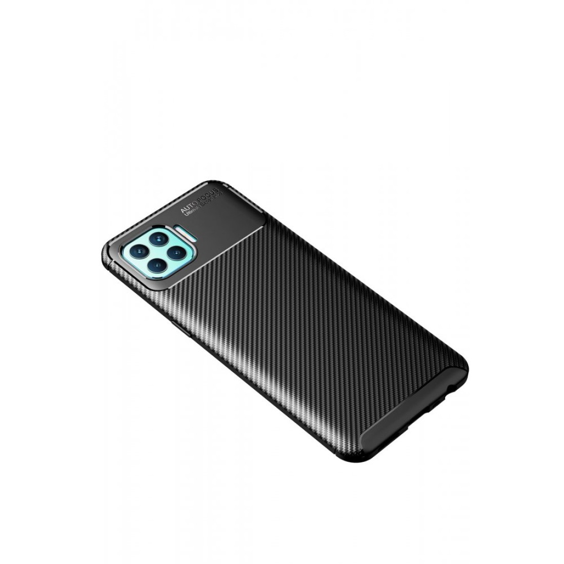  Oppo Reno 4 Lite Kılıf Auto Focus Karbon Kapak - Siyah