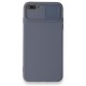 iPhone 7 Plus Kılıf Color Lens Silikon - Gri iPhone 7 Plus Kılıf Color Lens Silikon - Gri