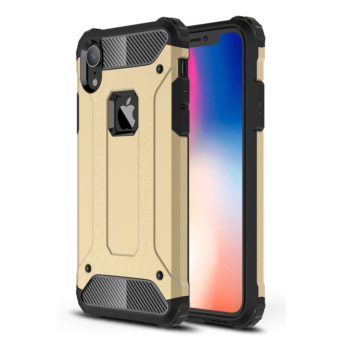 iPhone XR Kılıf Tank Silikon Kapak - Gold iPhone XR Kılıf Tank Silikon Kapak - Gold