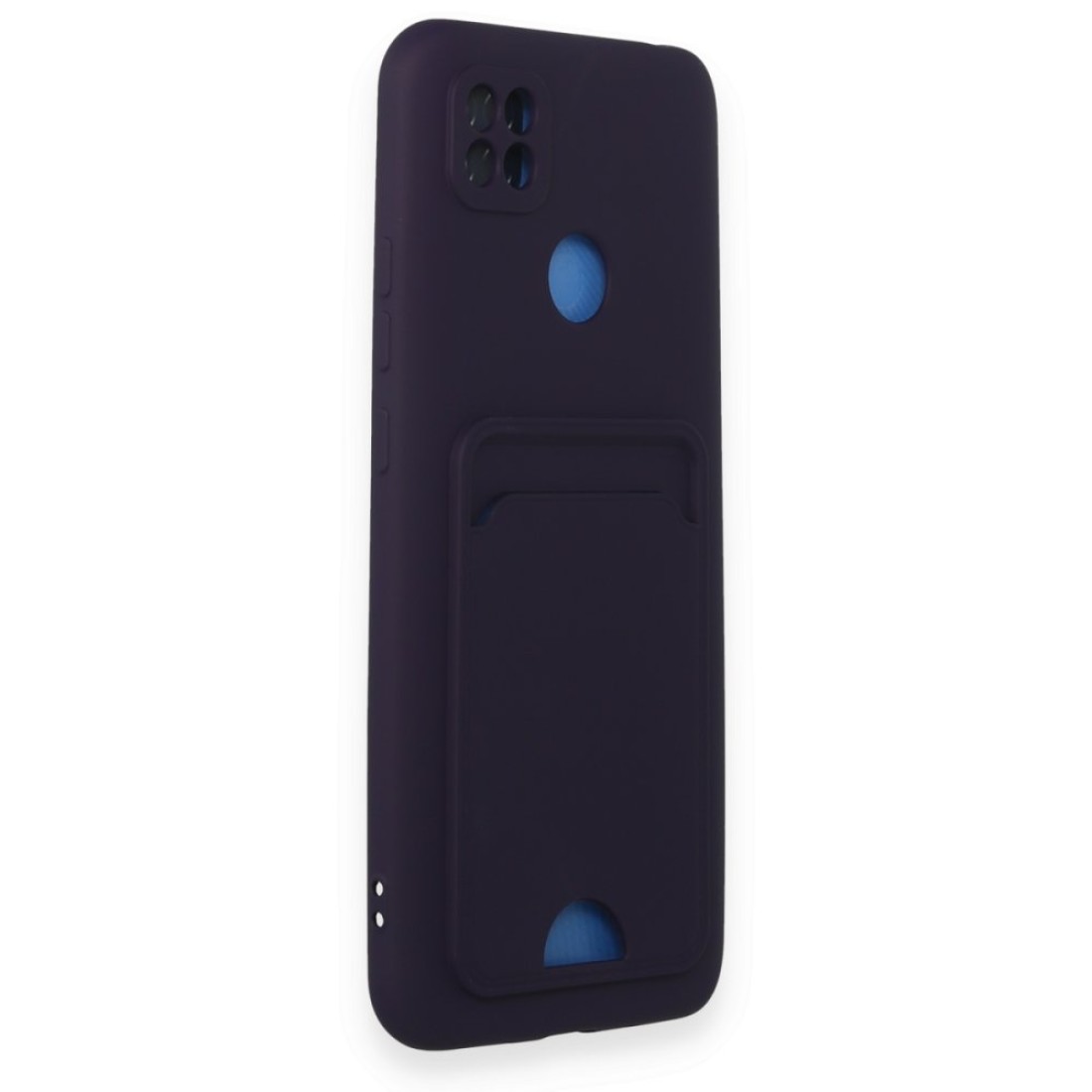  Xiaomi Redmi 9C Kılıf Kelvin Kartvizitli Silikon - Derin Mor