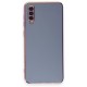  Samsung Galaxy A70 Kılıf Volet Silikon - Mavi