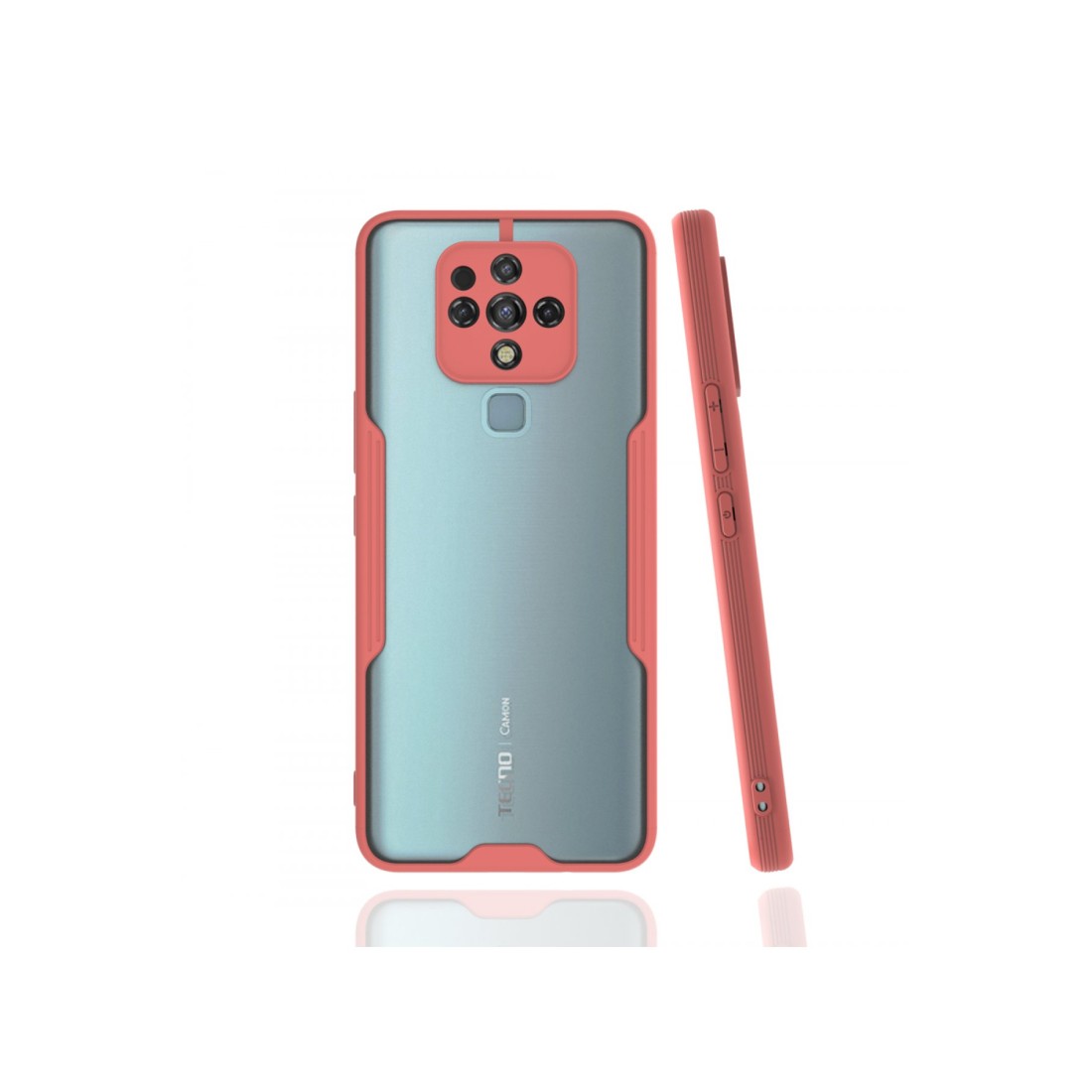  Tecno Camon 16 Kılıf Platin Silikon - Pembe