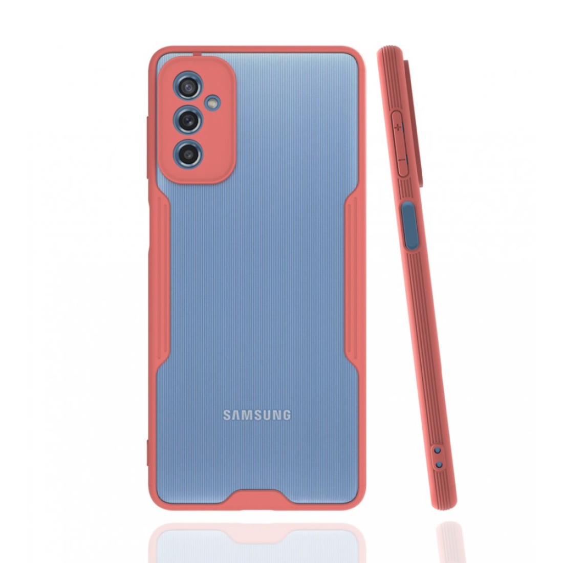  Samsung Galaxy M52 5G Kılıf Platin Silikon - Pembe